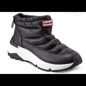 NWT Hunter Women's Anne Insulated Waterproof Snow Booties, Black, Size 8